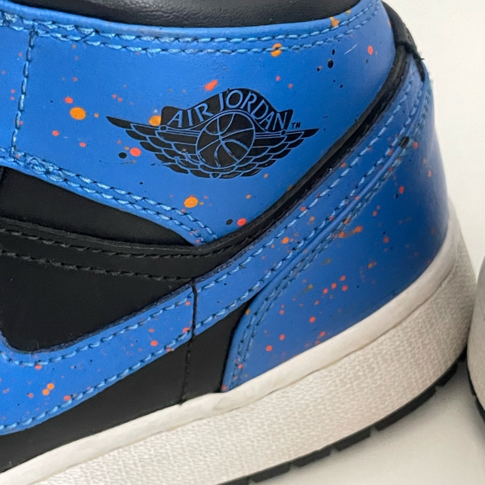 Jordan 1 Mid ‘Royal Splatter’ Size 6.5Y - Picture 7 of 8